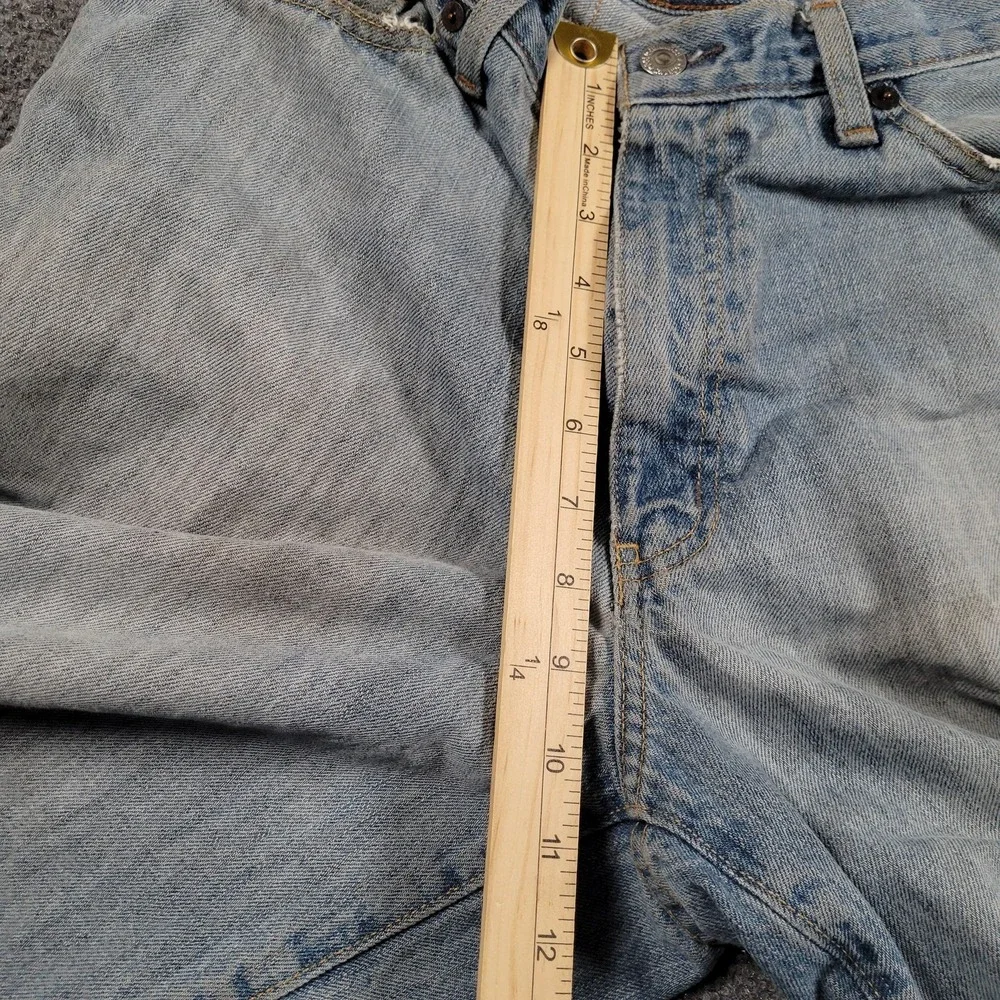 Polo Jeans Co Shorts Mens 32 Blue Denim RL Hayden Long Relaxed *DISTRESSED READ
